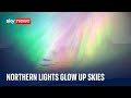 Northern lights illuminate the skies across the UK and the world