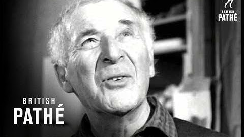 Marc Chagall Works On A Series Of Stained-Glass Windows (1961)