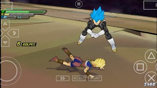 VEGETA SSJ BLUE vs KYABE SSJ2 (1x1) Dragon Ball Z Tenkaichi Tag Team