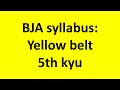 BJA Judo grading syllabus: Yellow belt - 5th kyu