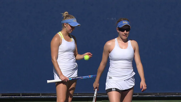 02 07 2016 Harrison/McPhill...  (UCLA) Vs  Barnett/Larner (NU) #1 women's doubles at LATC