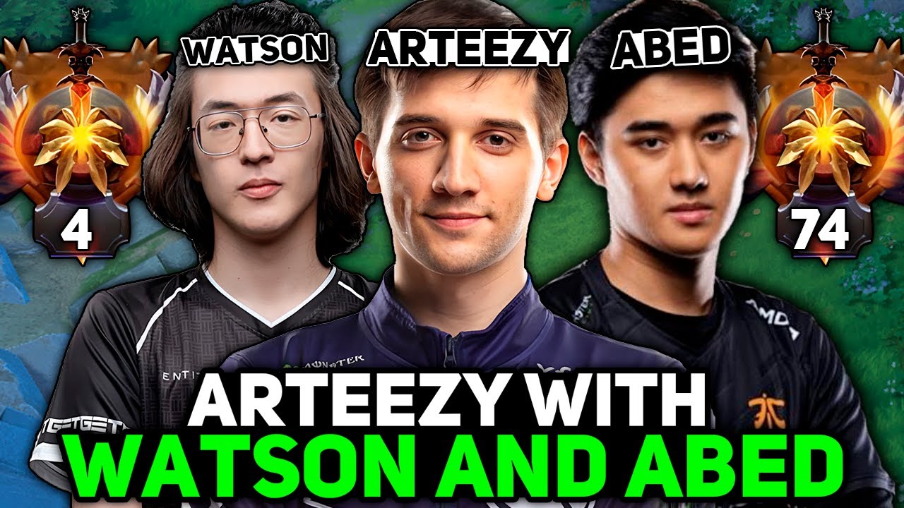 ARTEEZY с УОТСОНОМ и АБЕДОМ, занимающими 4-е место в рейтинге, в КОМАНДЕ! // RTZ на DARK SEER?!