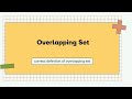 Overlapping sets definition 