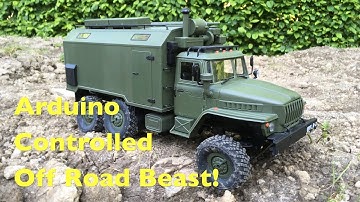 Arduino Controlled WPL B36 Ural With Metal Upgrades In Rough Terrain