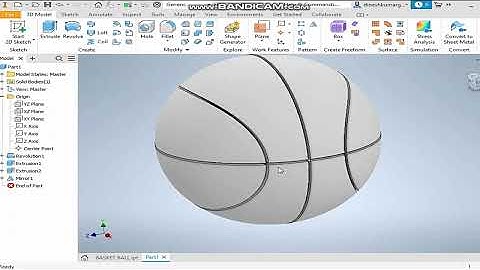 Basket Ball design in Autodesk inventor 3d Model || 3d Modeling in Autodesk Inventor || Inventor Cad