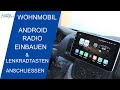 Android 10.1 Zoll Autoradio einbauen und Lenkradfernbedienung anschließen | Lucky Camper