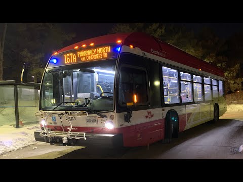 TTC Express Ride Video on 6664 on route 167A Pharmacy North to Parkway Forest Dr via Don Mills Stn