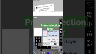 tutorial on how to use selection layer in ibis paint x #shorts