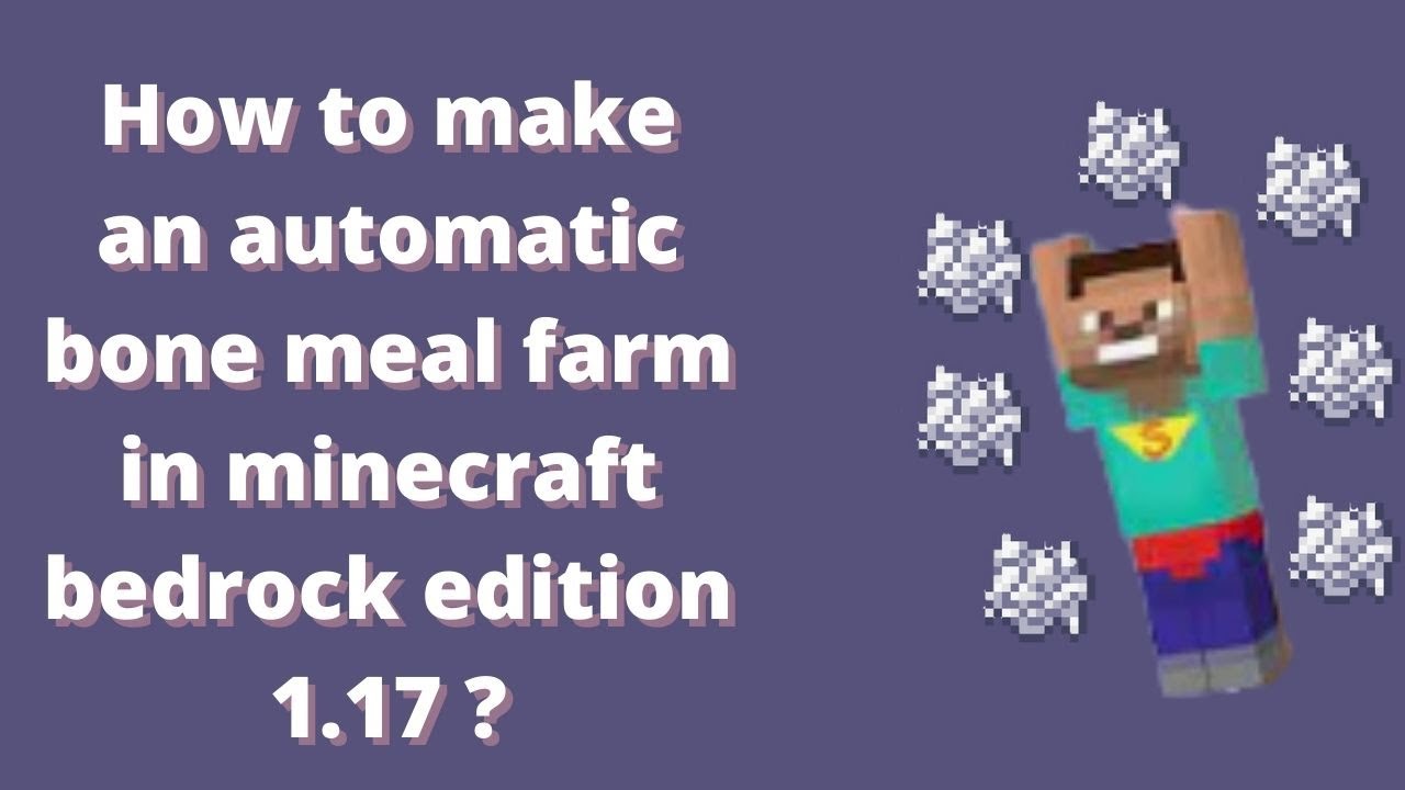 How to make an automatic bone meal farm in minecraft bedrock 1.17 ?