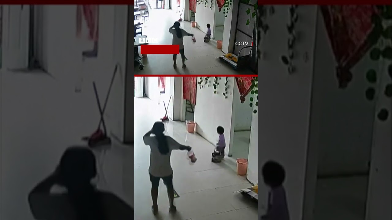 El momento en que una niña salva a su hermanita de ser atropellada #shorts