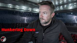 Hiding Inside of the Truck While the Storms Rage - Heavy Rain Truck Camp