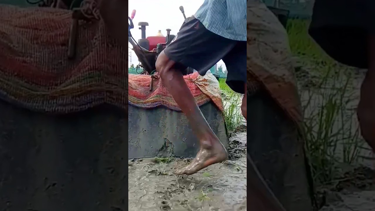 power tiller hand tractor stuck in mud 💥🔥