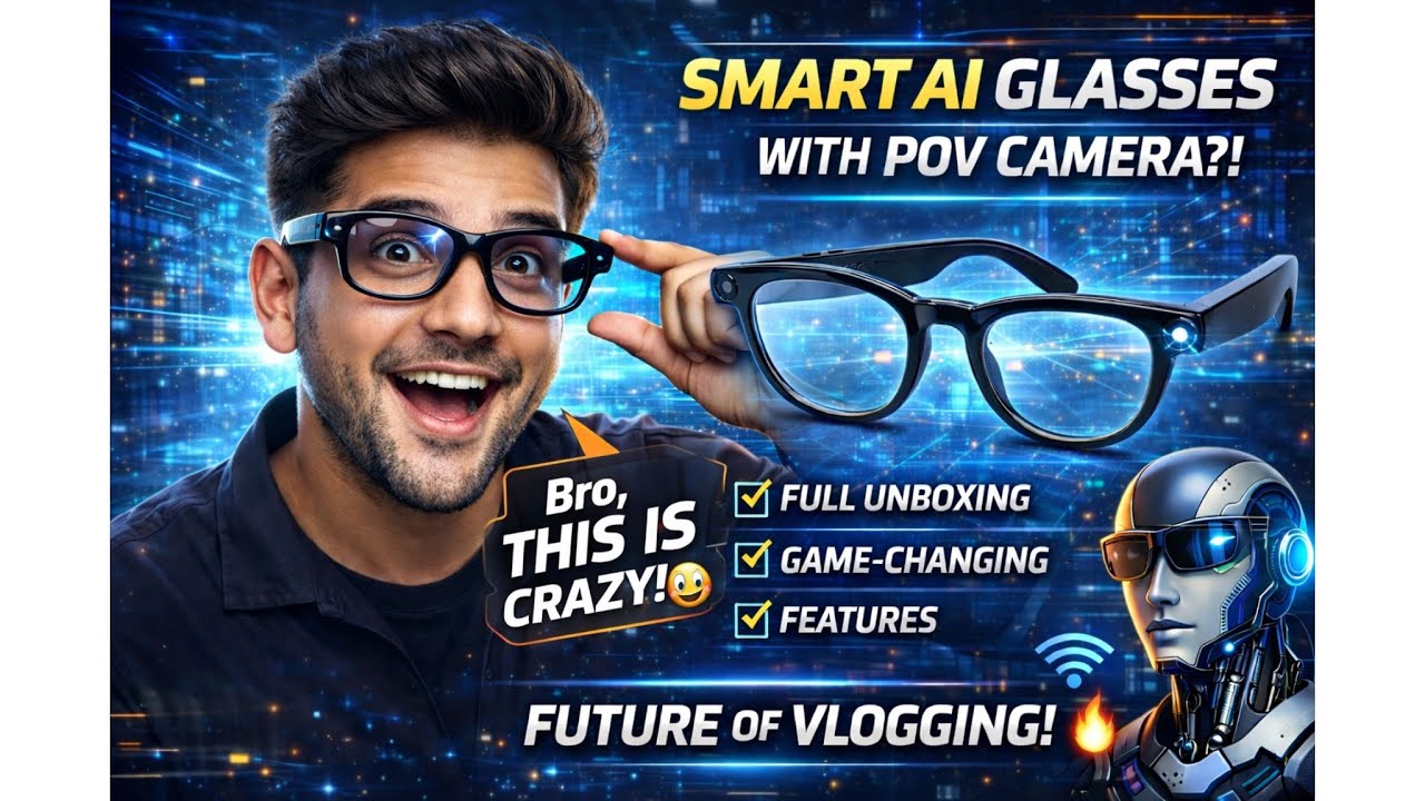 POV Camera in Smart AI Glasses?! Full Unboxing & AI Test – This Is Crazy! 🧠🤯 | MUST BUY 🔥| Under 5k!