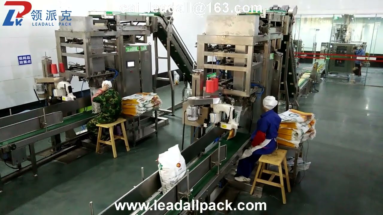 Semi-automatic Baling Machine for 500g 1kg Sugar Salt Rice Pouch into Pp Woven Bags