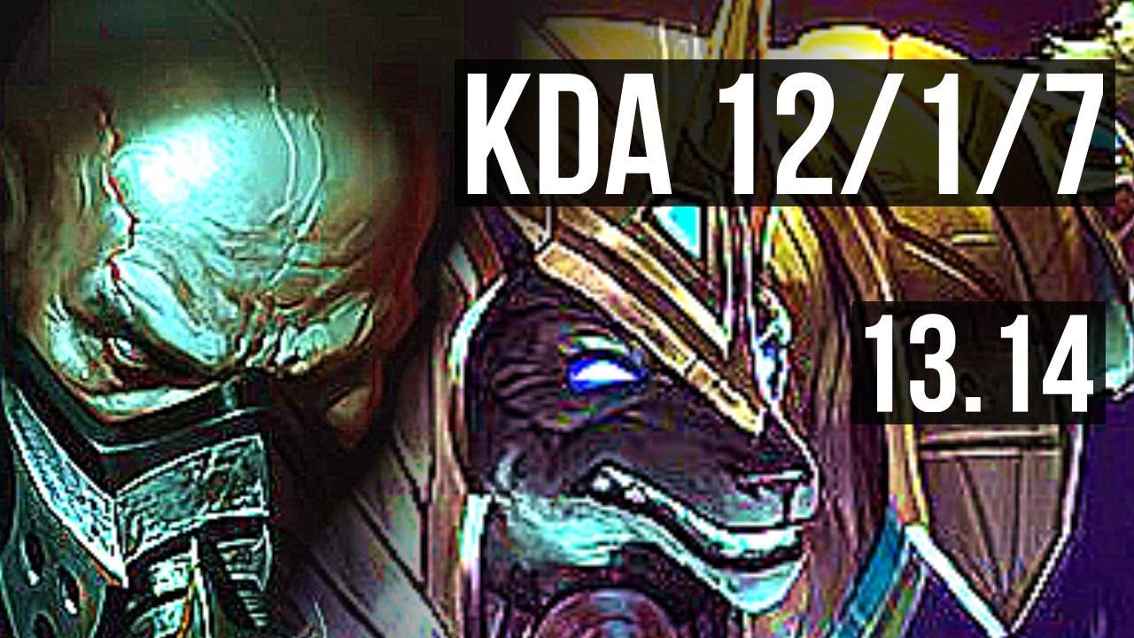 URGOT vs NASUS (TOP) | 12/1/7, 1.4M mastery, 800+ games, Legendary | KR Diamond | 13.14