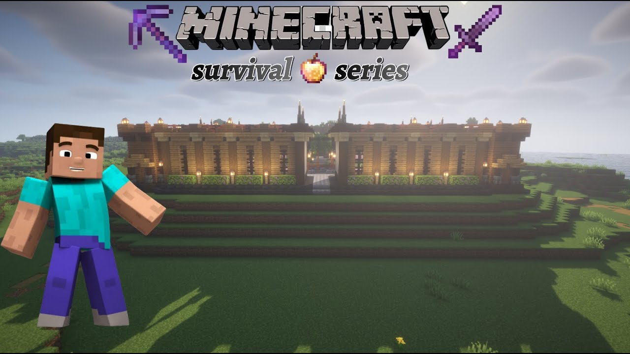 Trading Hall In Minecraft | My First Build In Minecraft Survival | Java ...