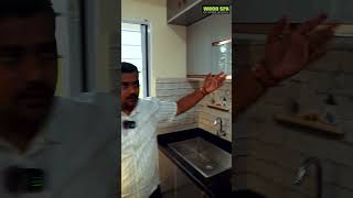 Modern Modular Kitchen Tour | Smart Storage, Slim Tall Unit &amp; LED Countertop Setup #woodspa