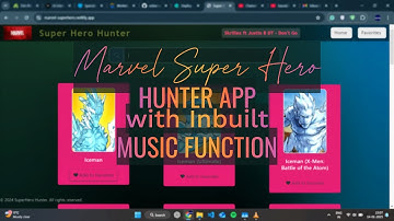 Marvel  Super Hero Hunter App Using Vanilla JS  with Inbuilt  Music Function