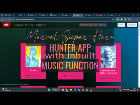 Marvel  Super Hero Hunter App Using Vanilla JS  with Inbuilt  Music Function