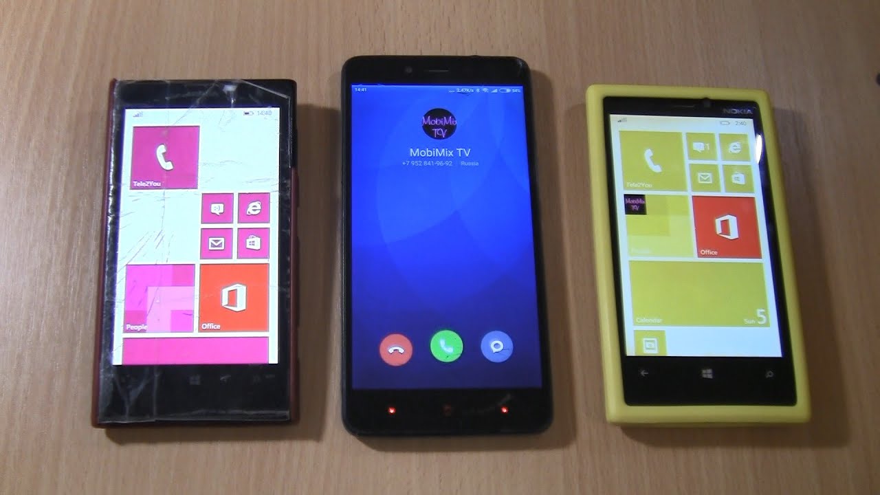 Xiaomi Redmi Note 2 & 2 Nokia lumia Incoming call & Outgoing call at the Same Time