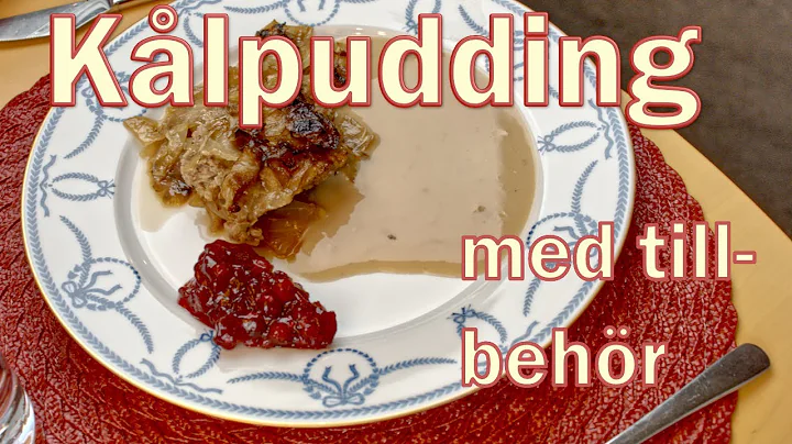 Klpudding med grddss och lingon