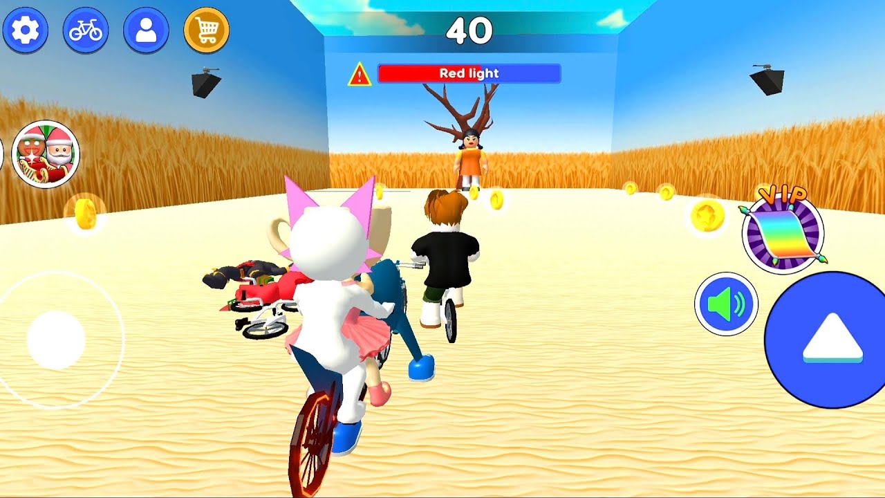 🚦 Red Light Green Light Bike Obby 🦑🚲