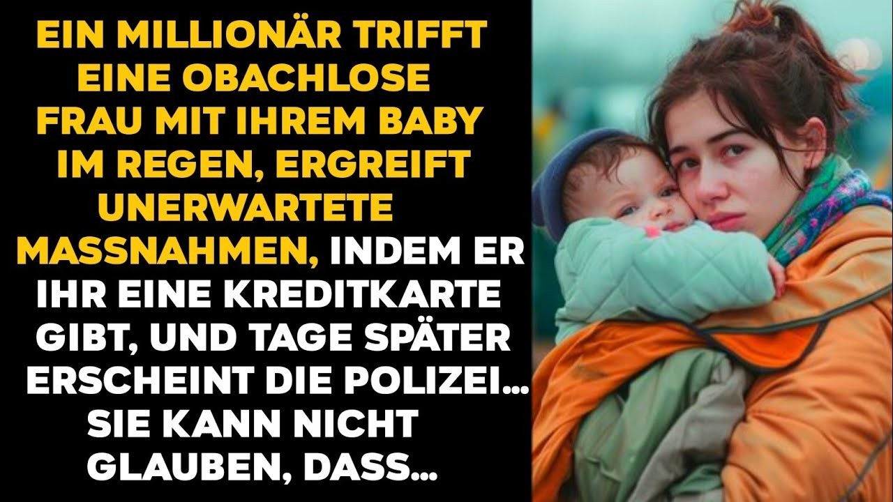 EIN MILLIONÄR TRIFFT EINE OBACHLOSE FRAU MIT IHREM BABY IM REGEN, ERGREIFT UNERWARTETE MAßNAHMEN