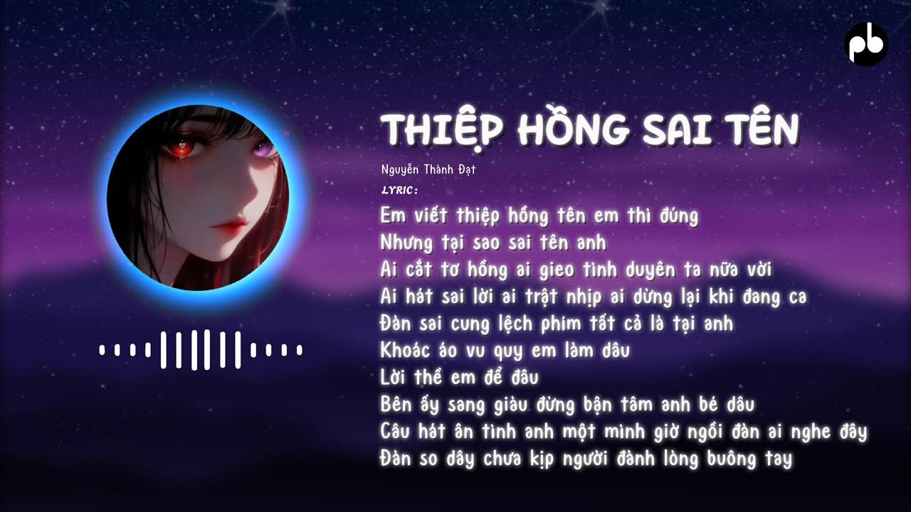 Thiệp Hồng Sai Tên (COVER) | Nguyễn Thành Đạt (Lyrics Video)
