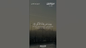 من سورة الشورى || الشيخ سعد الغامدي | #القرآن_الكريم #قرآن_كريم #القرآن #قرآن #quran #fyp #اكسبلور