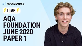 LIVE: AQA June 2020 Paper 1 Foundation