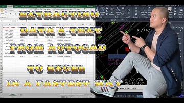 Extracting Data & Text from Autocad to Excel in a Fastest Way AUTOCAD TUTORIAL