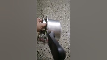 utensils stuck, later got them separately by beating along the sides, on the floor