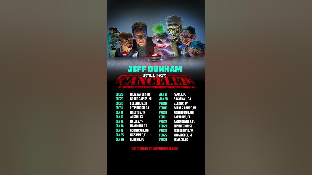 Jeff Dunham “Still Not Canceled Tour” OnSale Now!! YouTube