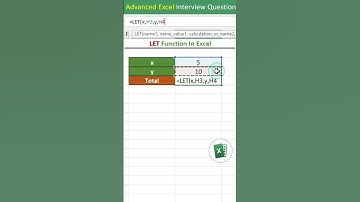 LET function in excel | LET formula in excel | excel interview questions excel tips and tricks