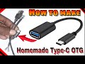 How to make a Type-C otg cable at home with a damage charger | Type-c OTG Cable at home