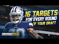 The Top 16 Targets for Every Round of Your Draft (2021 Fantasy Football)