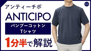【24年春夏新作】 ANTICIPO バンブーコットンTシャツ 1分半で分かる ポイント解説！