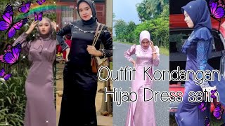 Outfit kondangan Hijab Dress satin||selebTiktok