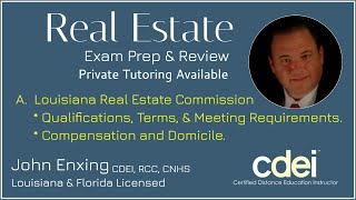 Real Estate Exam Prep Louisiana Real Estate Commission Qualifications and More