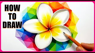 Easy Plumeria Flower Drawing Step by Step for Beginners | Easy Pencil Drawing Tutorial