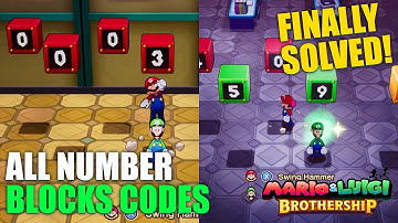 All Lottacoins Island Building Gates Number Blocks Codes Puzzles Guide Mario and Luigi Brothership