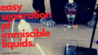 How To Use A Separating Funnel To Separate Immiscible Liquids.