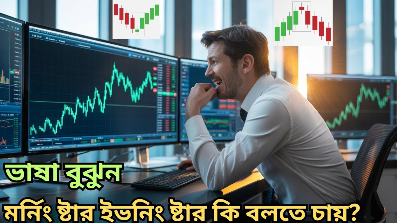 Morning Star & Evening Star Candlestick Explained in Bangla| Candlestick Pattern in Bangla|