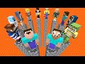 НУБ И ПРО СКИНУЛИ ВСЕХ ИГРОКОВ И ВЫИГРАЛИ В СТОЛБЫ МАЙНКРАФТ ! НУБИК И МИНИ ИГРА MINECRAFT