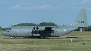 RNLAF C-130H-30 G-275 Overshoot &amp; Landing at Cambridge Airport