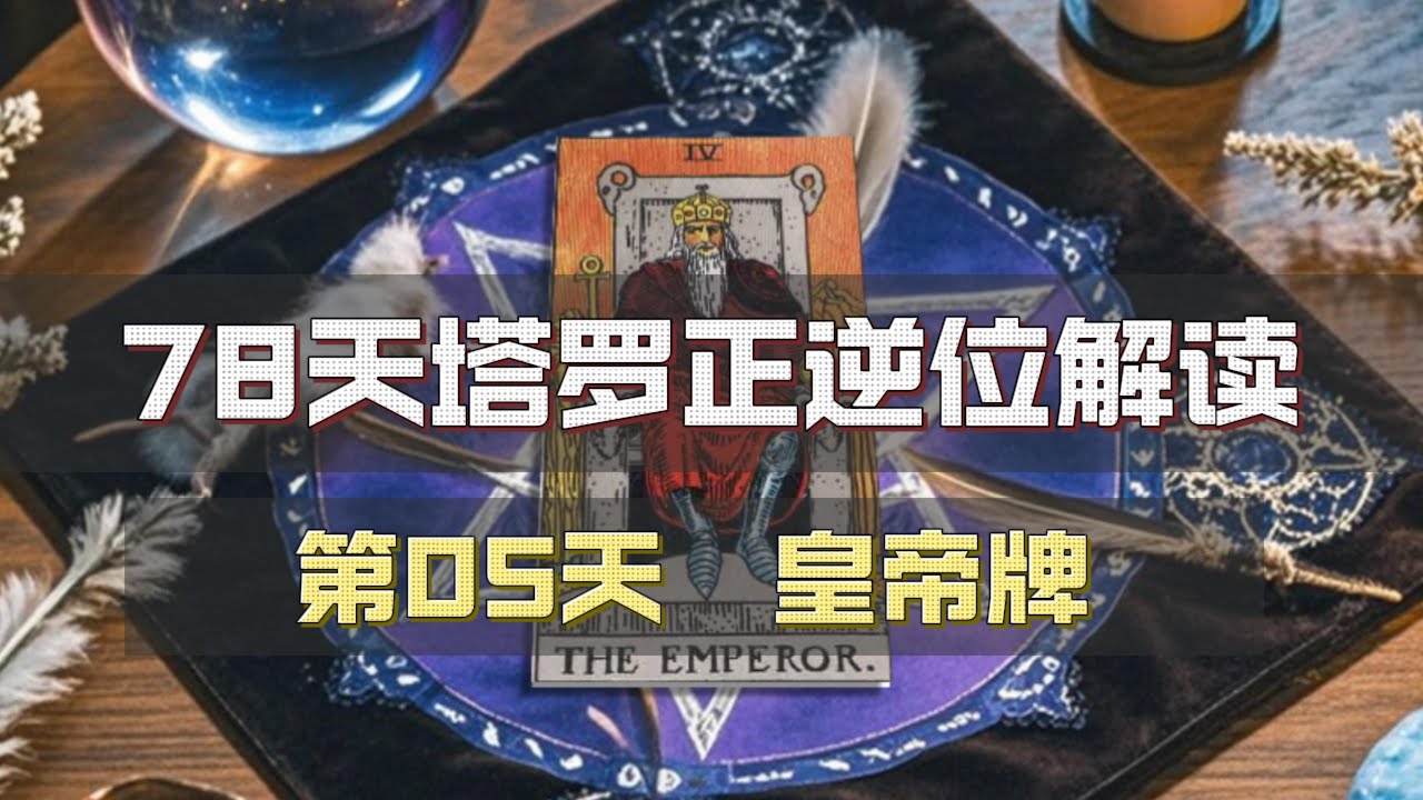 78天塔罗牌正逆位解读|第05天：皇帝牌 - YouTube