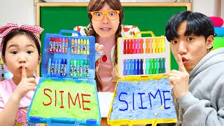 先生にバレたらヤバイ！！学校にあるものでスライム作り！ボラムの学校シリーズ☆