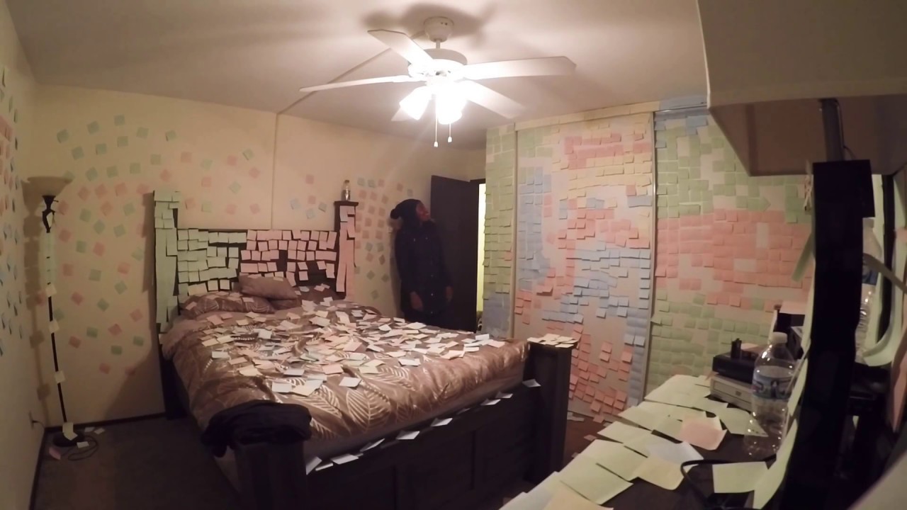 Insane sticky note prank on Angie - YouTube