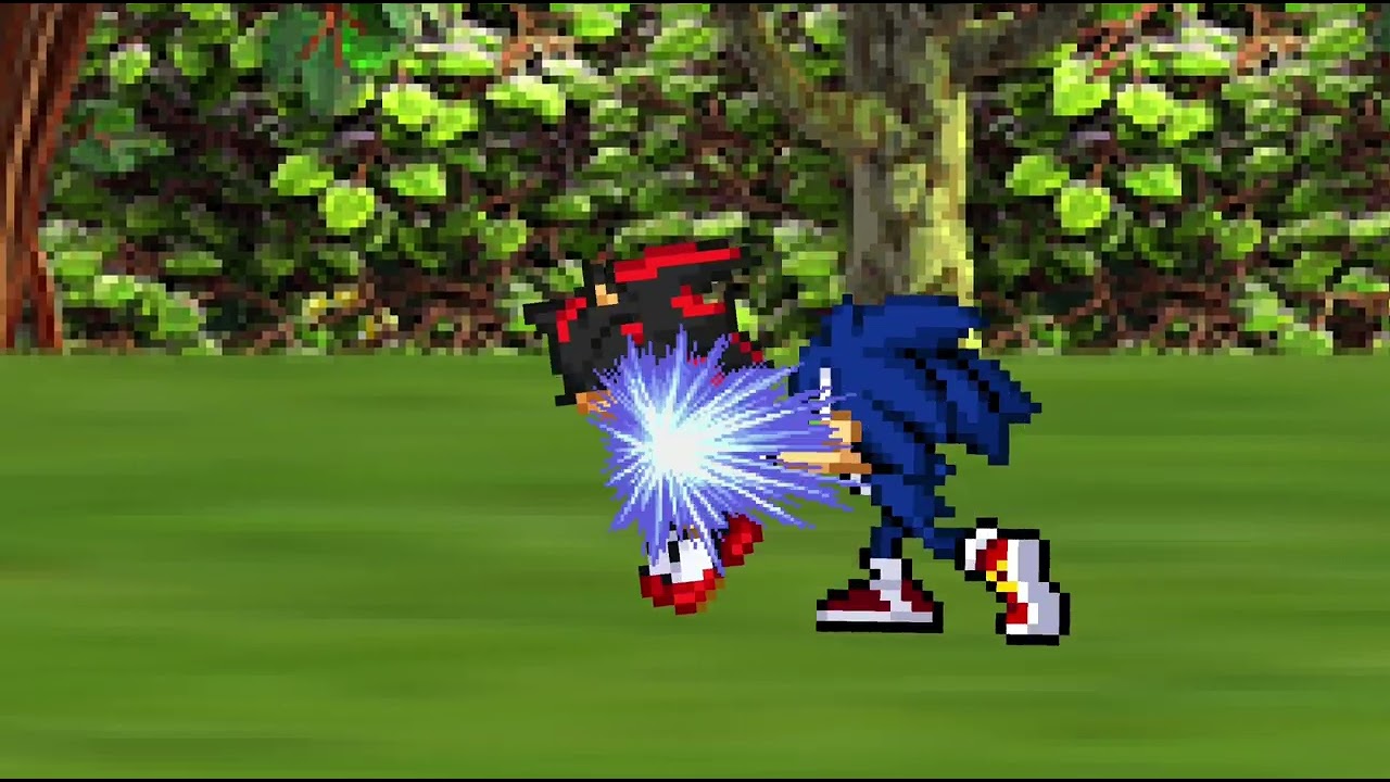 Sonic VS Shadow (Sprite Animation) ꌗꃴꌗ