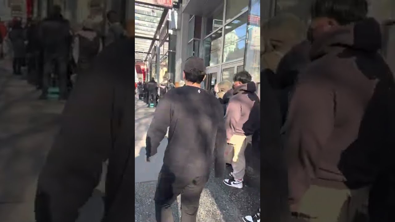 Jollibee Downtown Vancouver opening. The line-up is insane.